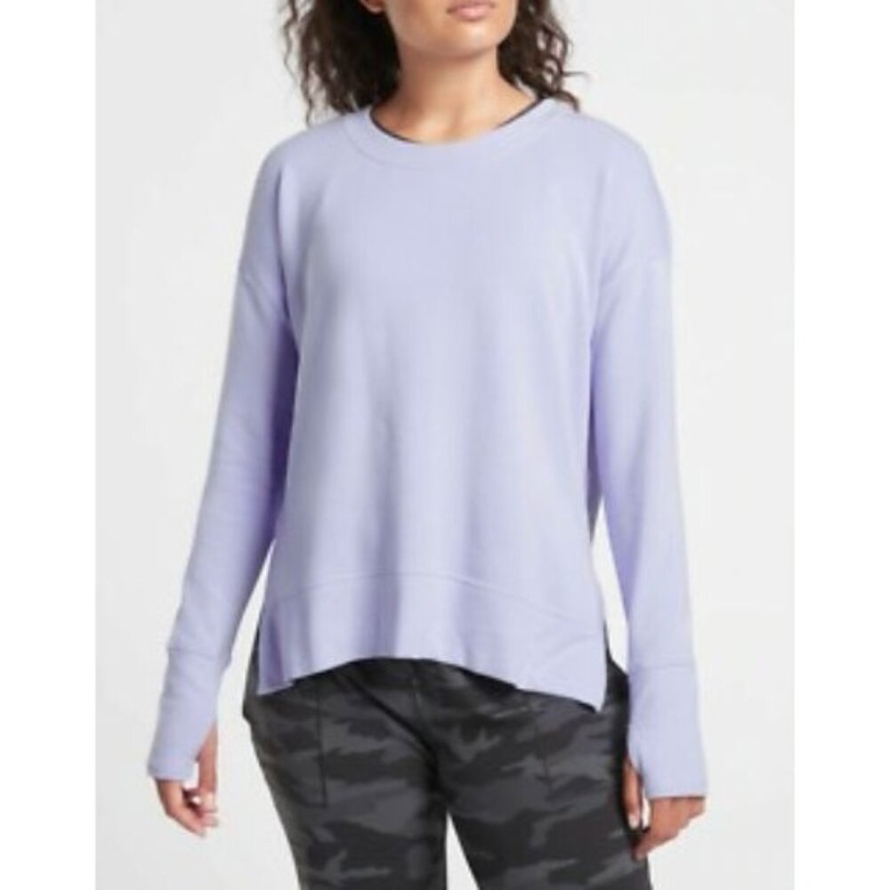 ATHLETA coaster luxe sweatshirt in serendipity blue size M